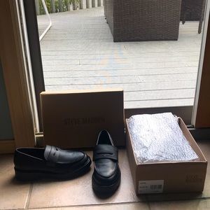 Steve Madden - black loafers - never worn!